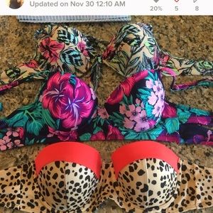 Top and bottoms cheetah print VS swim suit